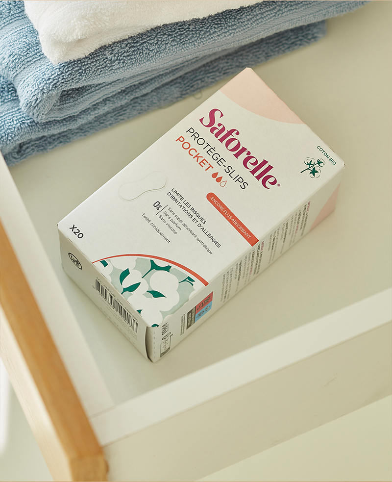 Saforelle protège-slips Pocket en coton bio x20