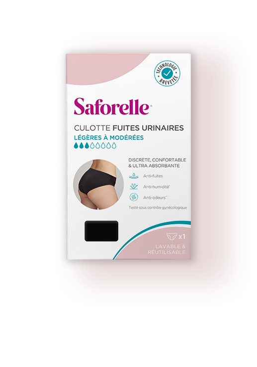 Boîte produit Saforelle culotte anti fuites urinaires ultra absorbante 