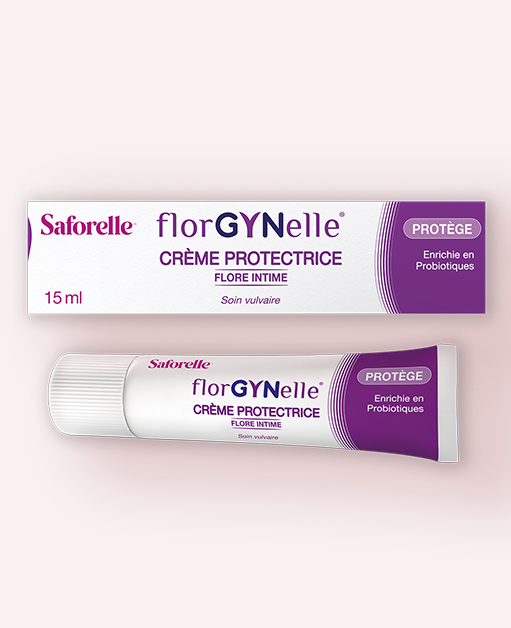 Emballage et Crème intime Saforelle florGYNelle soin vulvaire 15 ml, protection contre les frottements les inconforts