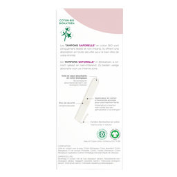Tampons avec applicateur Coton BIO, Format Normal, small